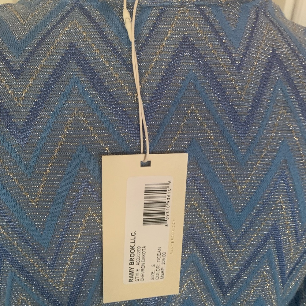 Blue Chevron Women's Top - Picture 3 of 6
